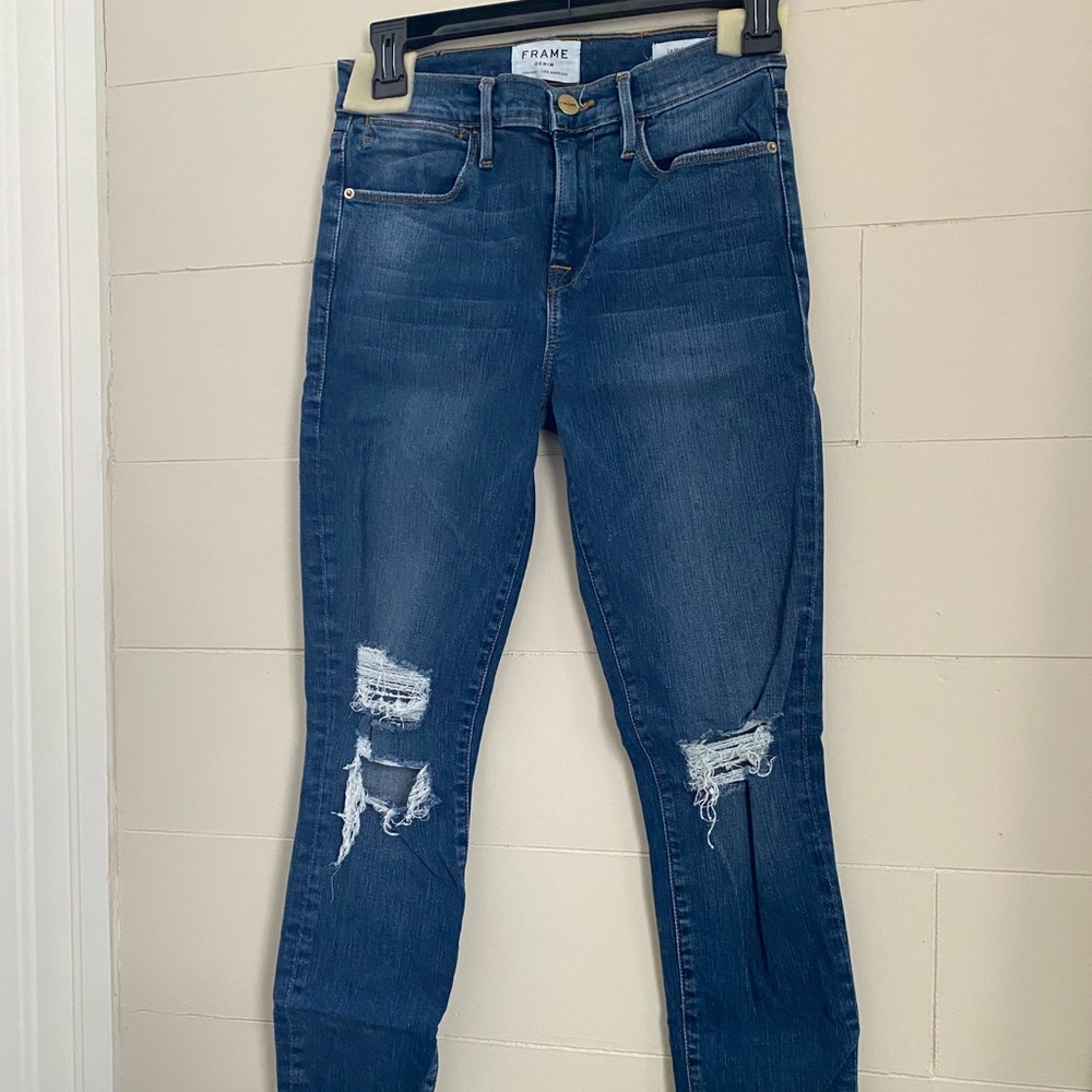 Frame High Rise Skinny Jeans